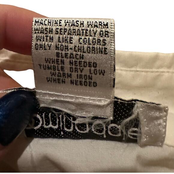 Bloomingdale’s White Button Down Ruffle Blouse - Size 18 EUC - Picture 6 of 8